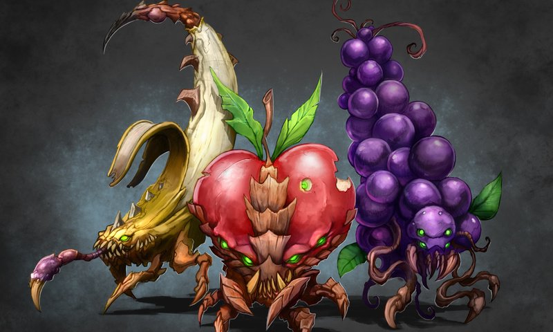 Обои фрукты, starcraft2, зерг, fruit-dealer, fruit, zerg разрешение 3124x2512 Загрузить