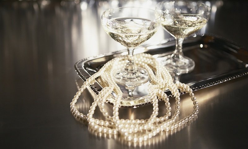 Обои шампанское, жемчуг, champagne, pearl разрешение 1920x1200 Загрузить