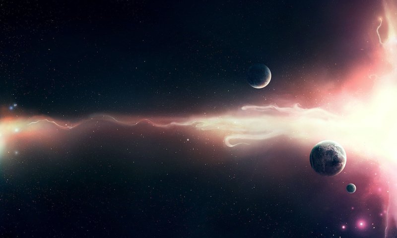 Обои свет, звезды, волна, планеты, light, stars, wave, planet разрешение 1920x1200 Загрузить