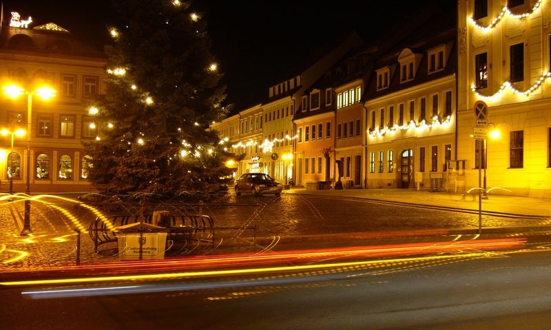 Обои дорога, ночь, огни, германия, радеберг, road, night, lights, germany, radeberg разрешение 2816x1880 Загрузить