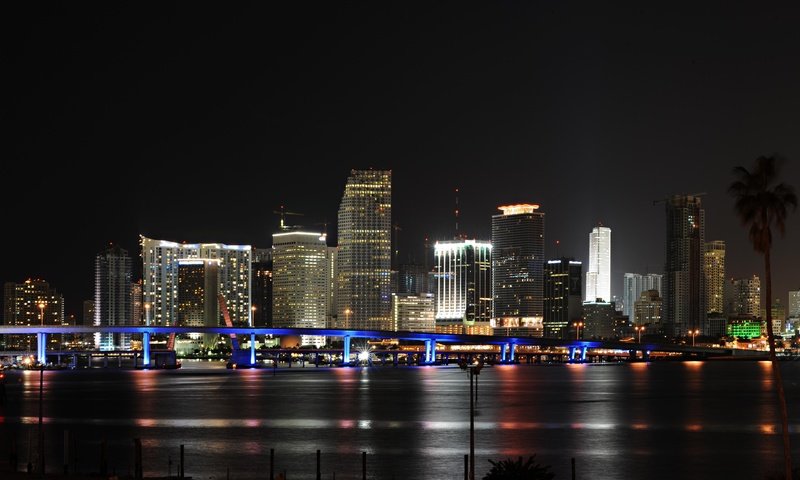 Обои панорама, город, сша, ночной, майами, panorama, the city, usa, night, miami разрешение 10677x3713 Загрузить