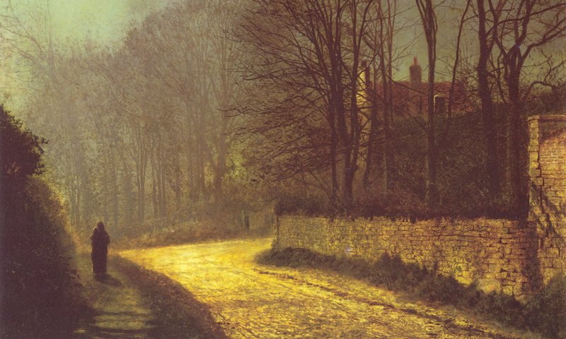 Обои дорога, картина, осень, фигура, road, picture, autumn, figure разрешение 1920x1200 Загрузить