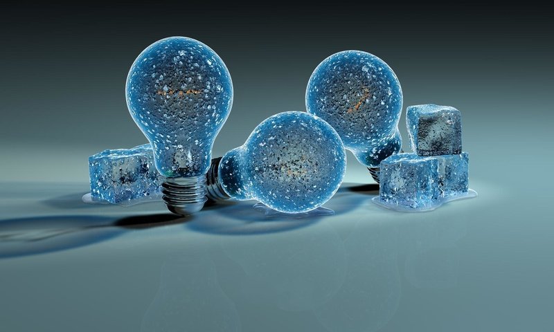 Обои лёд, лампочки, ice, light bulb разрешение 1920x1200 Загрузить