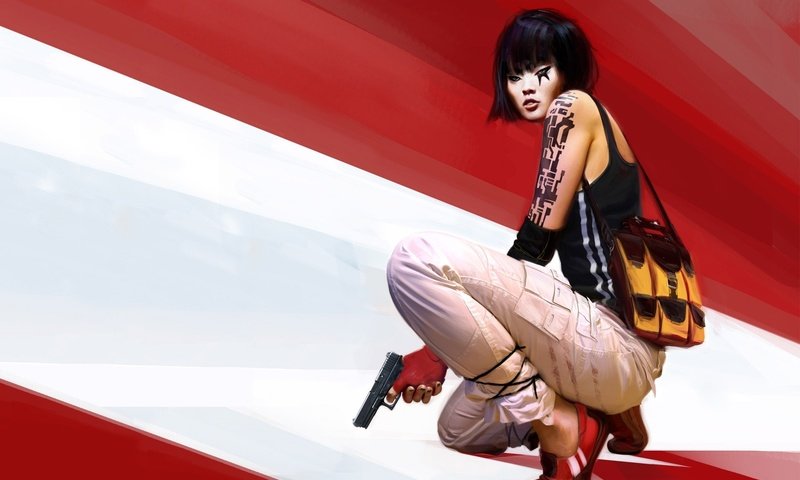 Обои тату, азиатка, фэйт, бегущая, mirror s edge, tattoo, asian, faith, running, mirror's edge разрешение 1920x1175 Загрузить