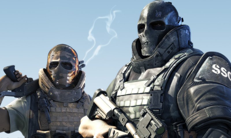 Обои солдаты, army of two, маски, soldiers, mask разрешение 1920x1200 Загрузить