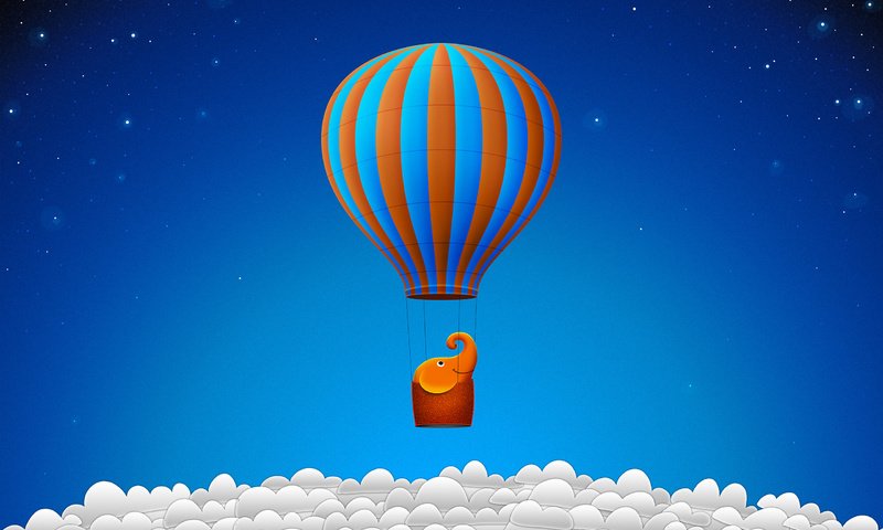 Обои облака, шар, воздушный, clouds, ball, air разрешение 2560x1600 Загрузить