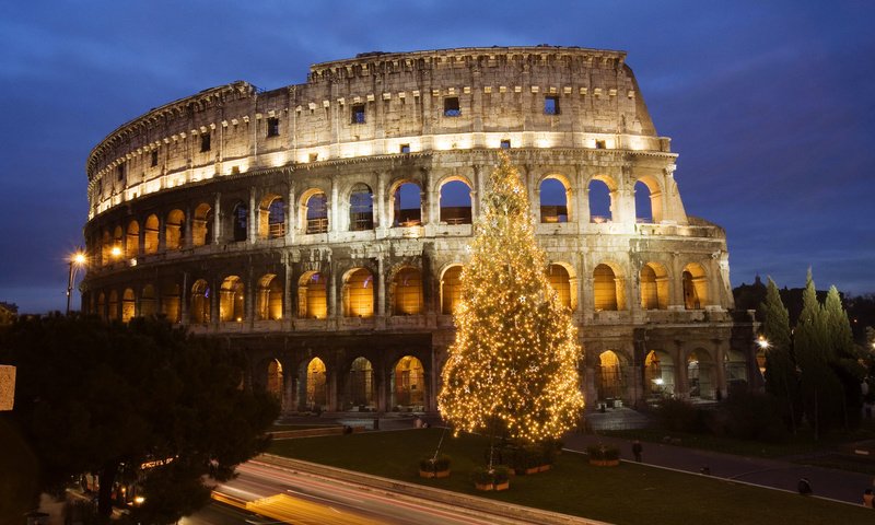 Обои елка, италия, колизей, рим, tree, italy, colosseum, rome разрешение 2000x1333 Загрузить