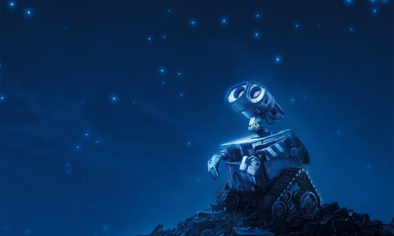 Обои синий, звезды, робот, валли, walle, blue, stars, robot, valley разрешение 1920x1200 Загрузить