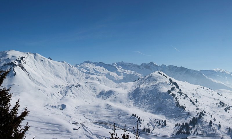 Обои небо, обои, зима, снежные горы, the sky, wallpaper, winter, snowy mountains разрешение 1920x1200 Загрузить