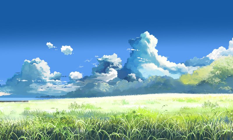 Обои лето, макото синкай, за облаками, summer, makoto xingkai, the clouds разрешение 1920x1200 Загрузить