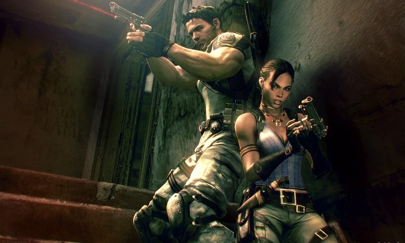 Обои спина, житель, 5, зла, шева, крис, к, спине, back, resident, evil, sheva, chris, to разрешение 1920x1200 Загрузить