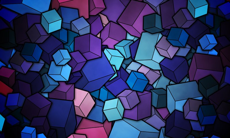 Обои цвета, вектор, кубики, фигуры, color, vector, cubes, figure разрешение 2560x1600 Загрузить