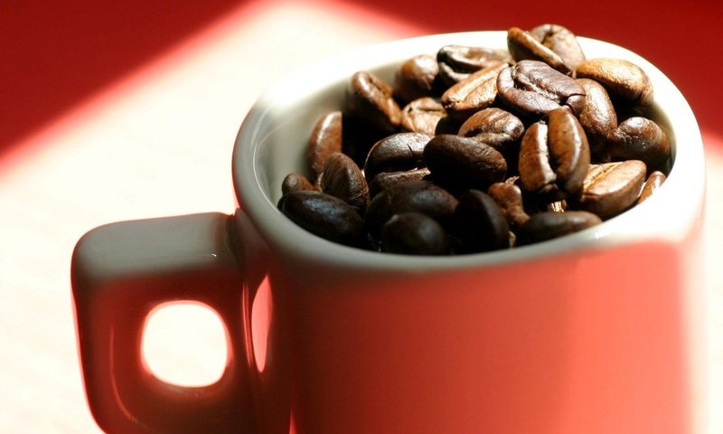 Обои макро, фон, кофе, кружка, кофейные зерна, macro, background, coffee, mug, coffee beans разрешение 1920x1200 Загрузить