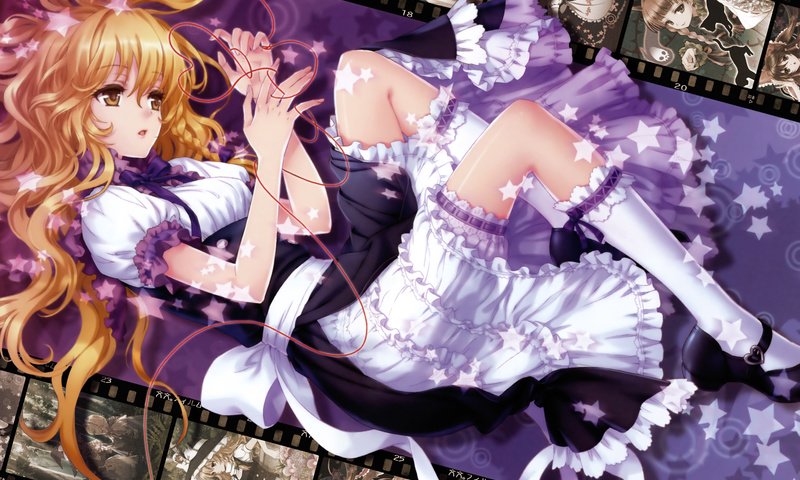 Обои горничная, kirisame marisa, в платье, тохо, marisa kirisame, the maid, dress, touhou разрешение 1920x1200 Загрузить