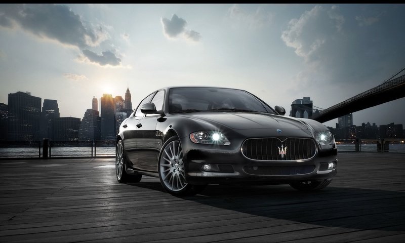 Обои солнце, утро, нью-йорк, quattroporte sport gt s, мазерати, the sun, morning, new york, the quattroporte sport gt s, maserati разрешение 1920x1200 Загрузить