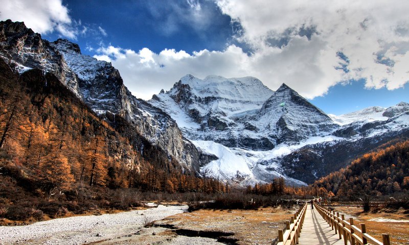 Обои горы, природа, зима, mountains, nature, winter разрешение 2560x1600 Загрузить