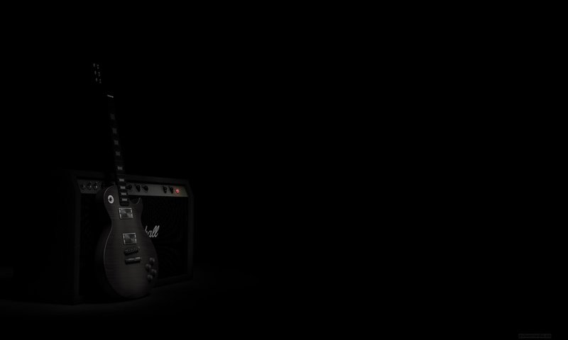 Обои гитара, тьма, динамик, блака, guitar, darkness, speaker, black разрешение 1920x1200 Загрузить