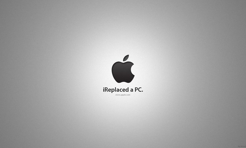 Обои мак, лого, ireplaced a pc, эппл, mac, logo, apple разрешение 1920x1080 Загрузить