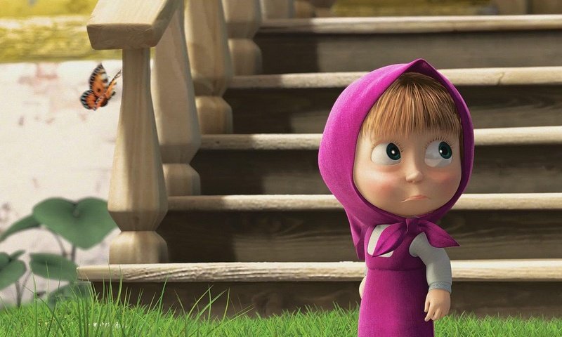 Обои маша и медведь, masha and the bear разрешение 1920x1080 Загрузить