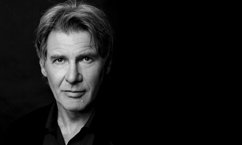 Обои чёрно-белое, актёр, harrison ford, харрисон форд, black and white, actor разрешение 1920x1200 Загрузить