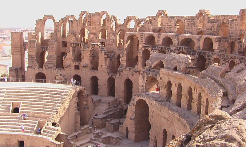 Обои руины, достопримечательность, амфитеатр, эль-джем, тунис, ruins, attraction, amphitheatre разрешение 2048x1512 Загрузить