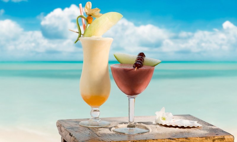 Обои напиток, море, вишня, коктейль, стакан, дыня, drink, sea, cherry, cocktail, glass, melon разрешение 1920x1200 Загрузить