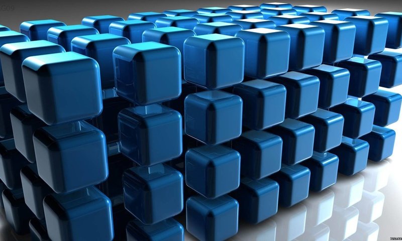 Обои кубики, модель, квадраты, кубы, синие, 3д, cubes, model, squares, cuba, blue, 3d разрешение 1920x1080 Загрузить