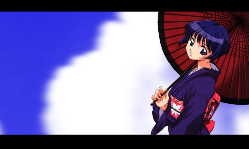 Обои зонт, ai yori aoshi, sakuraba aoi, umbrella разрешение 1920x1200 Загрузить