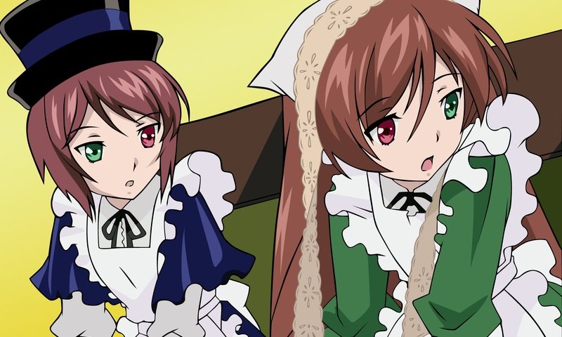 Обои rozen maiden, bicolored eyes, souseiseki, suiseiseki разрешение 1920x1440 Загрузить