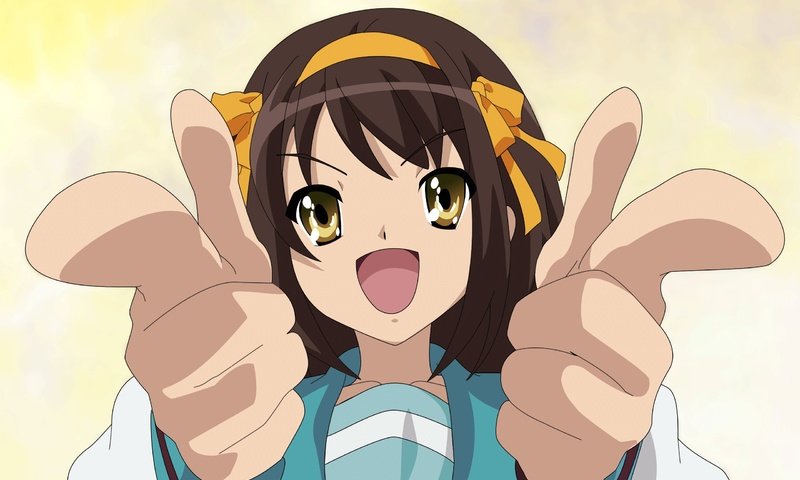 Обои suzumiya haruhi, suzumiya haruhi no yuutsu, seifuku разрешение 2560x1600 Загрузить