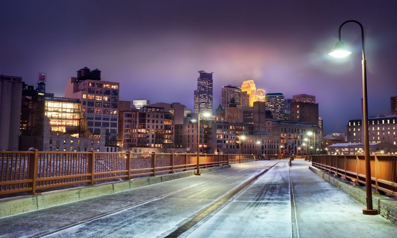 Обои minnesota minneapolis noch sneg zima, minnesota minneapolis noch zima sneg разрешение 2560x1600 Загрузить