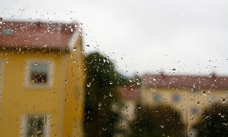 Обои капли, дома, дождь, окно, drops, home, rain, window разрешение 1920x1200 Загрузить