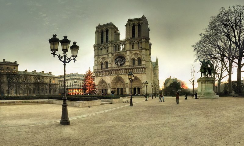 Обои париж, франция, собор парижской богоматери, paris, france, notre dame cathedral разрешение 1920x1200 Загрузить