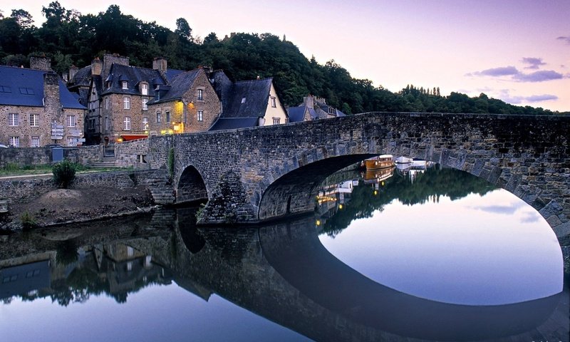 Обои река, отражение, мост, домики, франция, river, reflection, bridge, houses, france разрешение 1920x1200 Загрузить