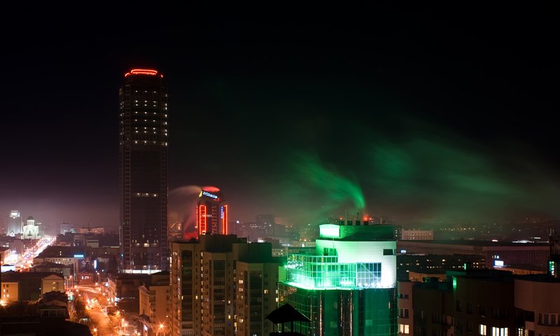 Обои ночь, россия, здание, екатеринбург, night, russia, the building, ekaterinburg разрешение 2560x1546 Загрузить