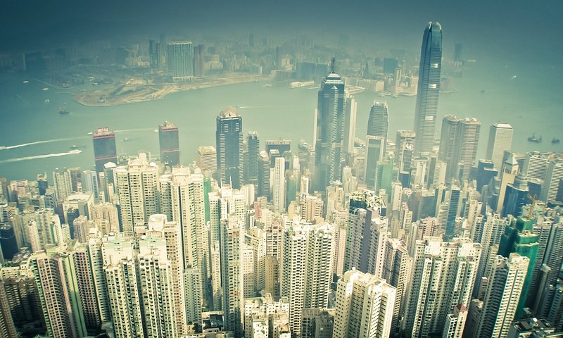 Обои небоскребы, гонконг, skyscrapers, hong kong разрешение 2560x1440 Загрузить