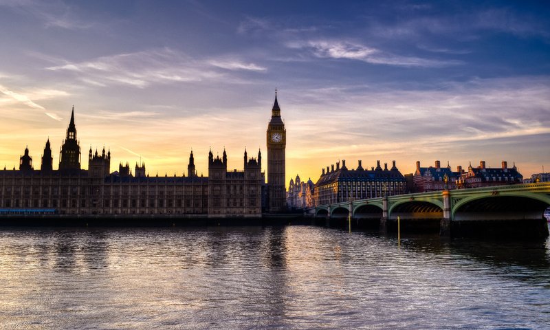 Обои река, лондон, темза, англия, биг бен, big-ben, парламент, river, london, thames, england, big ben, parliament разрешение 2560x1600 Загрузить