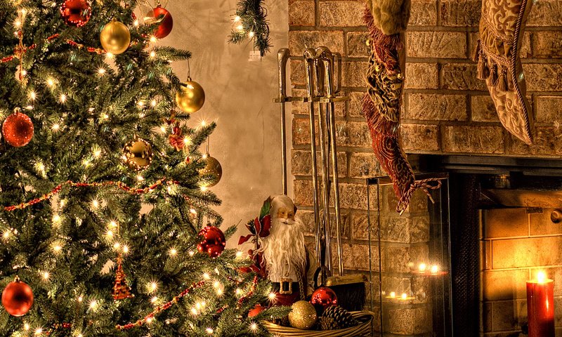 Обои новый год, елка, зима, красивые обои, камин, рождество, new year, tree, winter, beautiful wallpaper, fireplace, christmas разрешение 2812x979 Загрузить