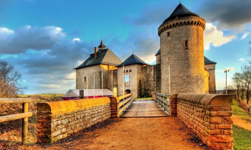 Обои дорога, замок, road, castle разрешение 2560x1440 Загрузить