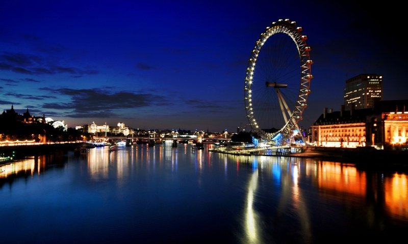 Обои лондон, колесо обозрения, достопримечательности, london, ferris wheel, attractions разрешение 1920x1080 Загрузить