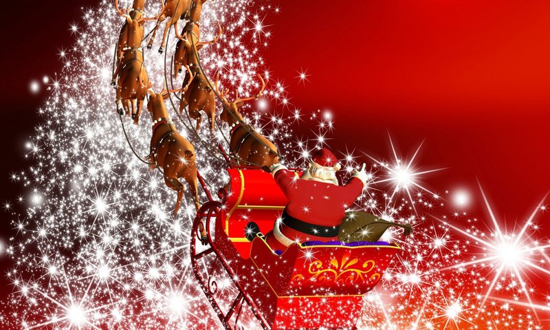 Обои новый год, зима, мешок, олени, рождество, санта клаус, мерцание, new year, winter, bag, deer, christmas, santa claus, flickering разрешение 1920x1200 Загрузить