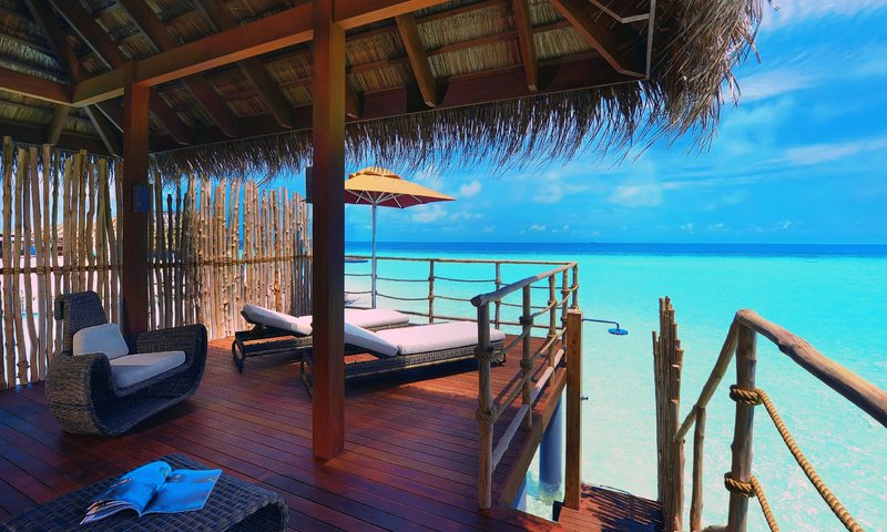 Обои бунгало, тропики, мальдивы, bungalow, tropics, the maldives разрешение 2560x1600 Загрузить