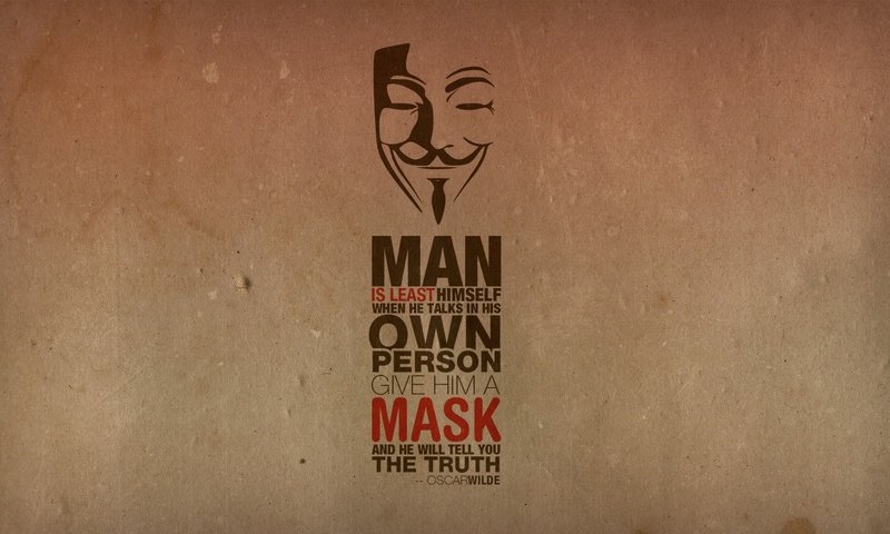 Обои аноним, maska, tekstura, nadpis, citata, anonimus, anonymous разрешение 1920x1080 Загрузить