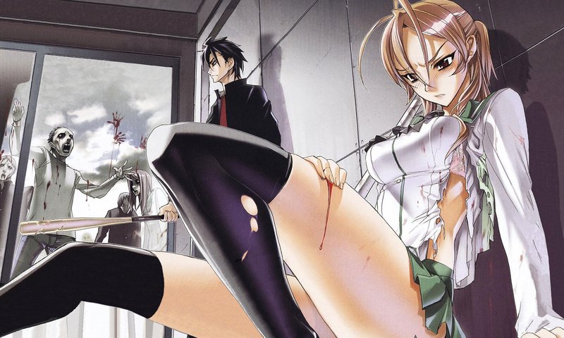 Обои highschool of the dead, zombo, napadenie, ranena разрешение 2243x1600 Загрузить