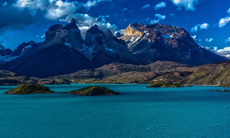 Обои озеро, горы, природа, чили, патагония, lake, mountains, nature, chile, patagonia разрешение 2560x1600 Загрузить