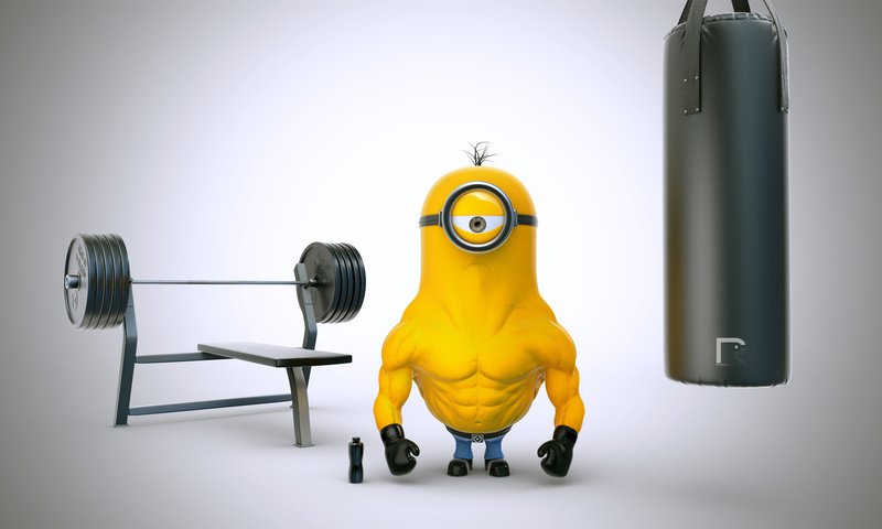 Обои качок, бодибилдер, миньон, jock, bodybuilder, minion разрешение 1920x1080 Загрузить