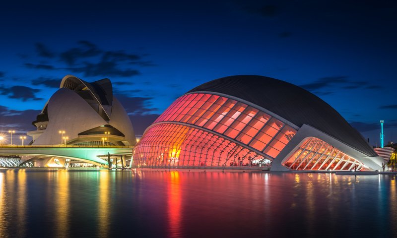 Обои испания, валенсия, город искусств и наук, spain, valencia, the city of arts and sciences разрешение 1920x1080 Загрузить