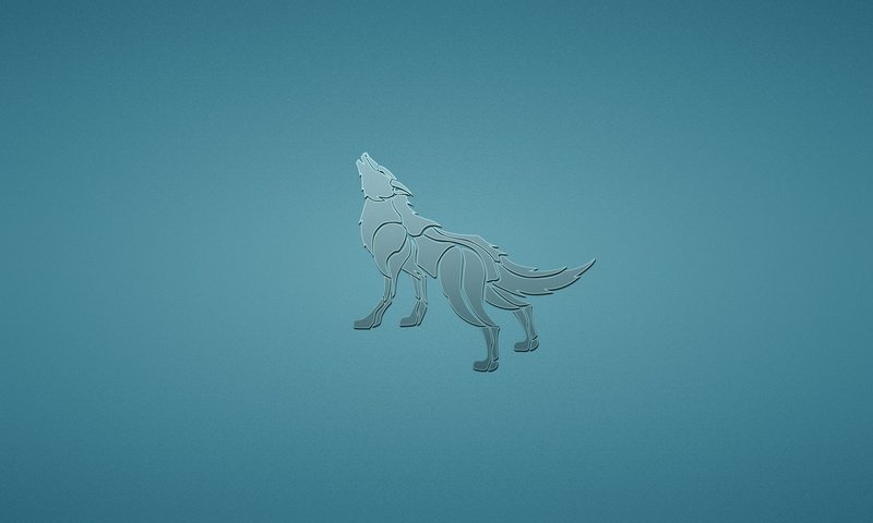 Обои собака, минимализм, животное, волк, синий фон, воет, dog, minimalism, animal, wolf, blue background, howling разрешение 1920x1080 Загрузить