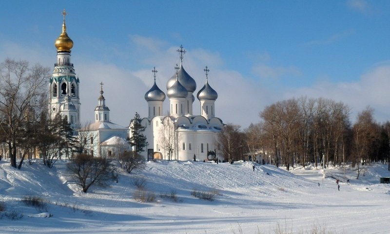 Обои церковь в вологде, church in vologda разрешение 2560x1440 Загрузить