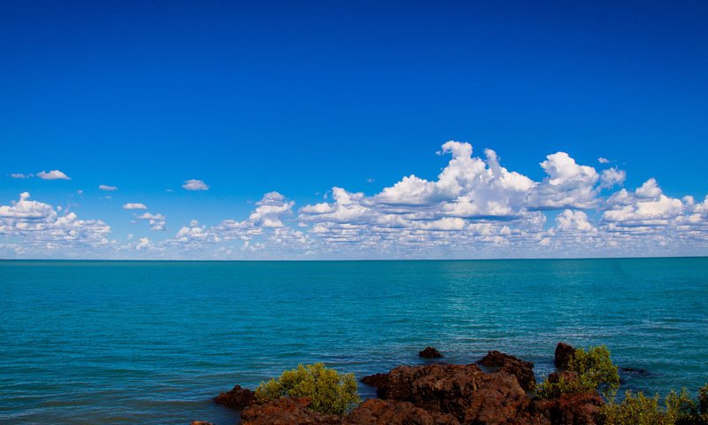 Обои небо, пейзаж, море, скалистый берег, the sky, landscape, sea, rocky shore разрешение 1920x1080 Загрузить